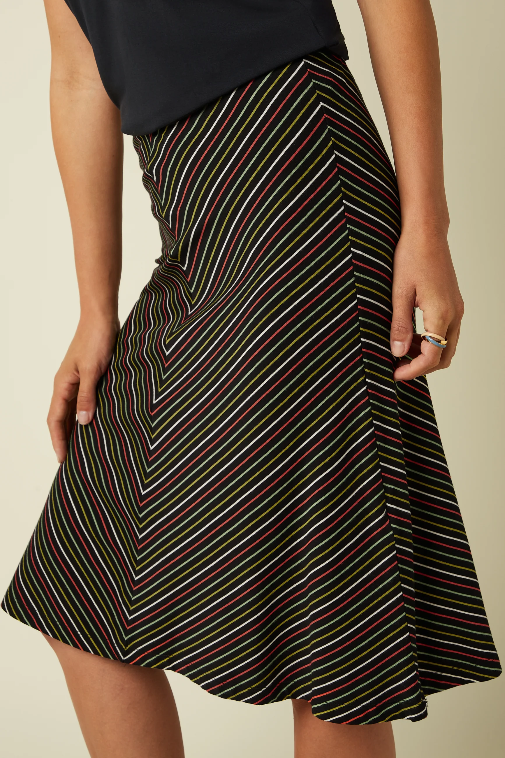 Juno Panel Skirt Menchini Stripe
