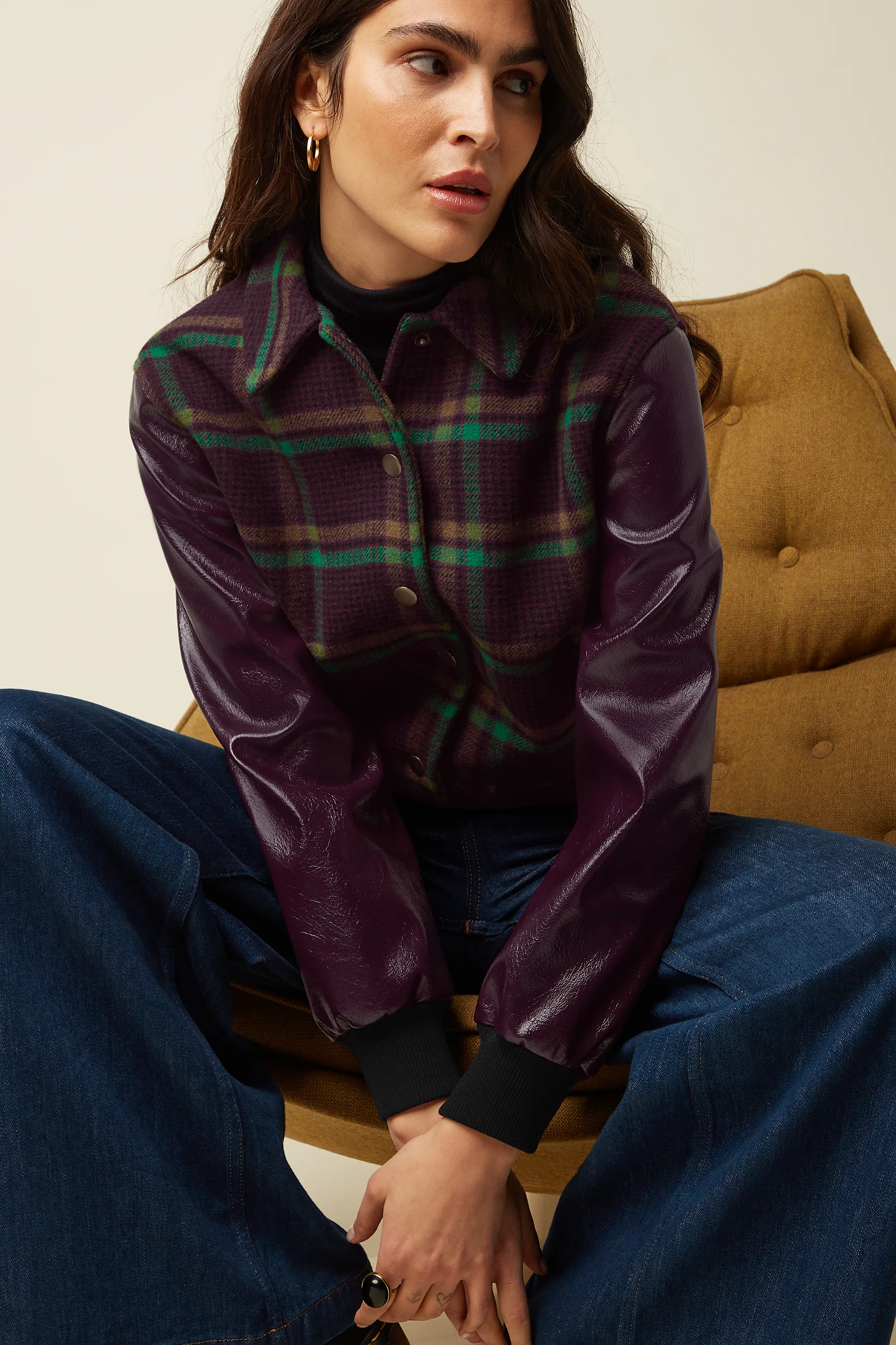 Billie Baseball Jacket Vera Check