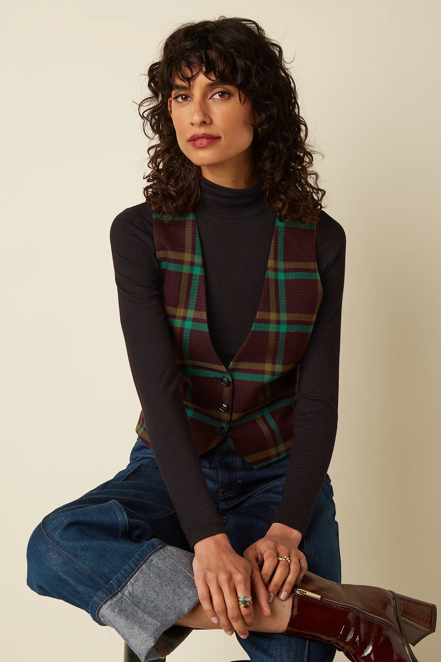 Cissy Gilet Vera Check