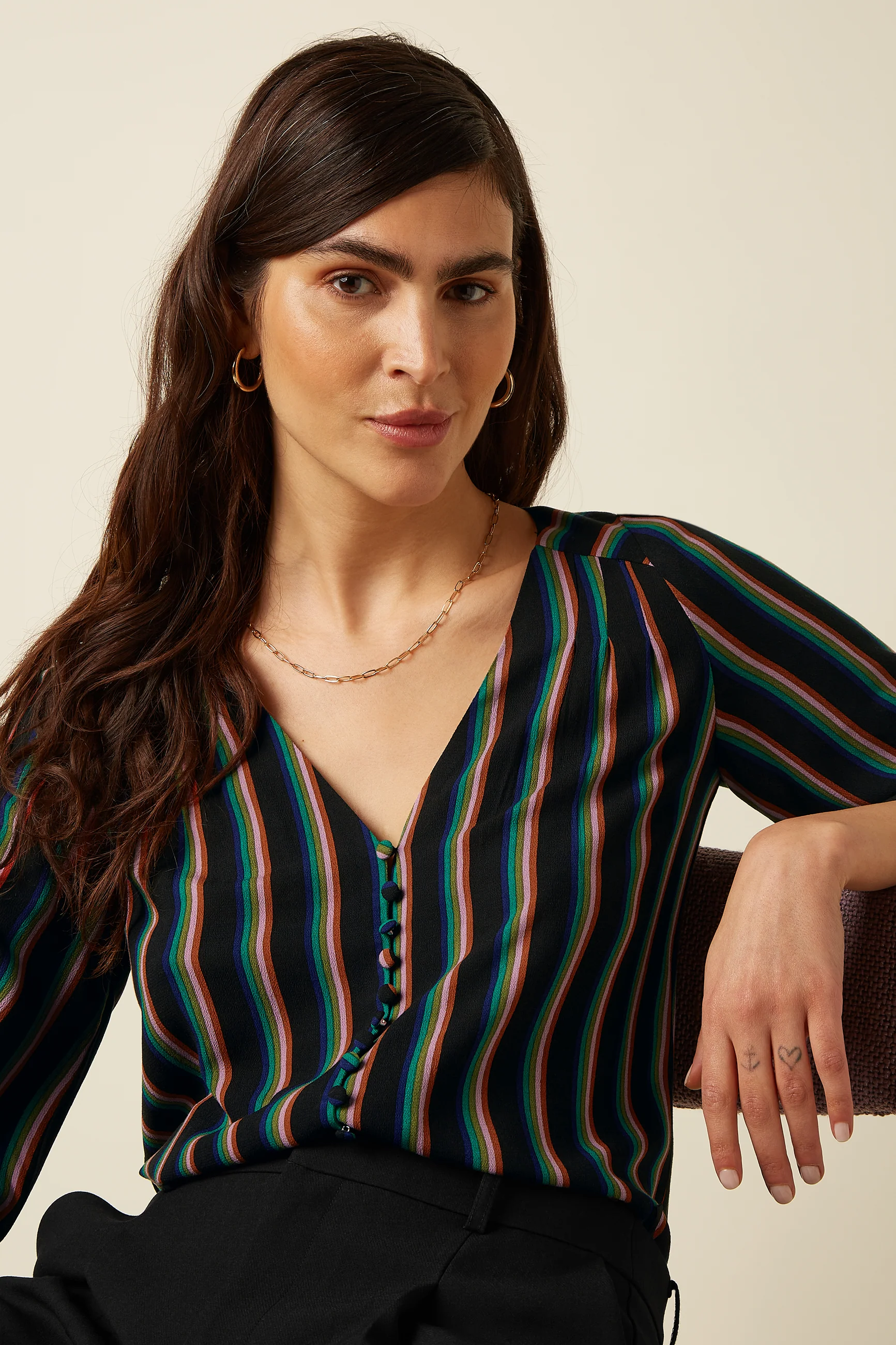 Erin Blouse Harley Stripe