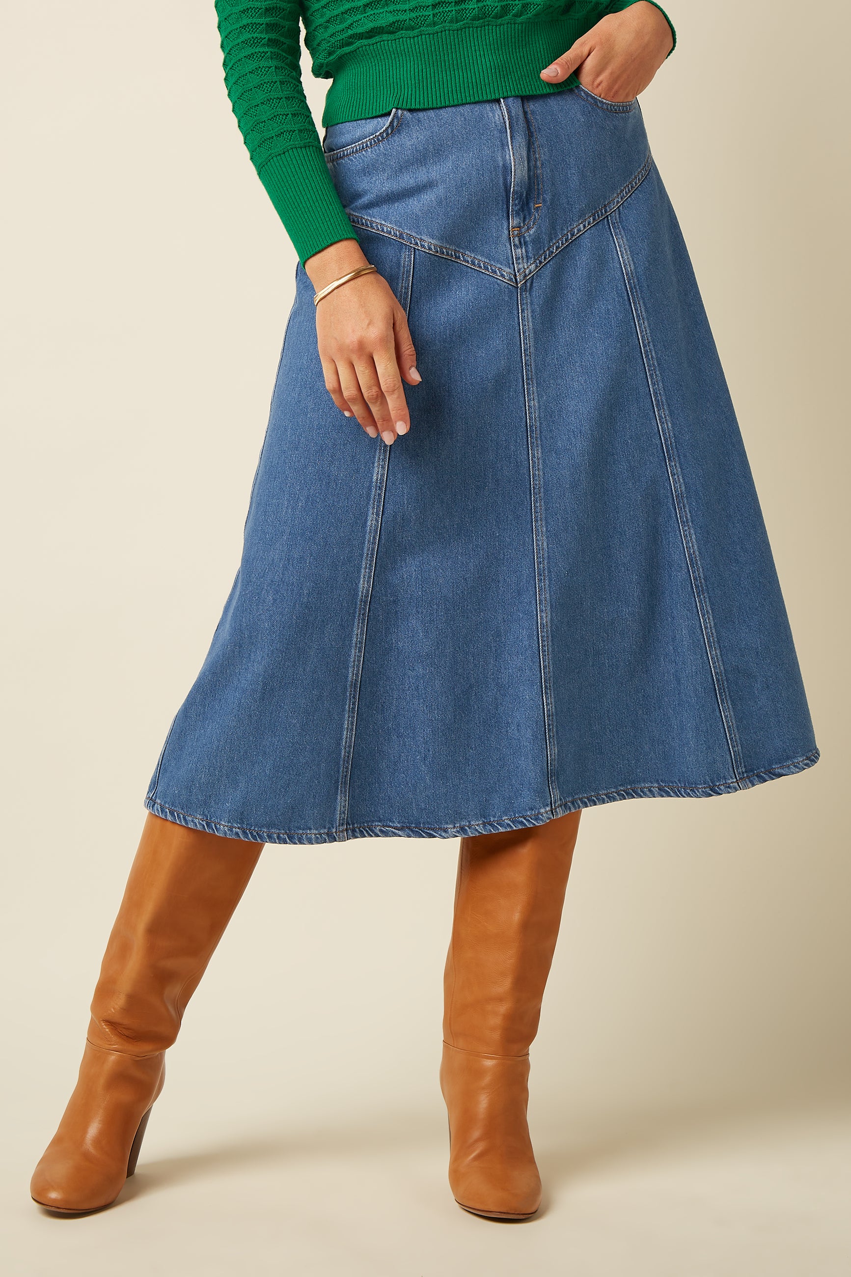 Dolly Skirt Stone Denim