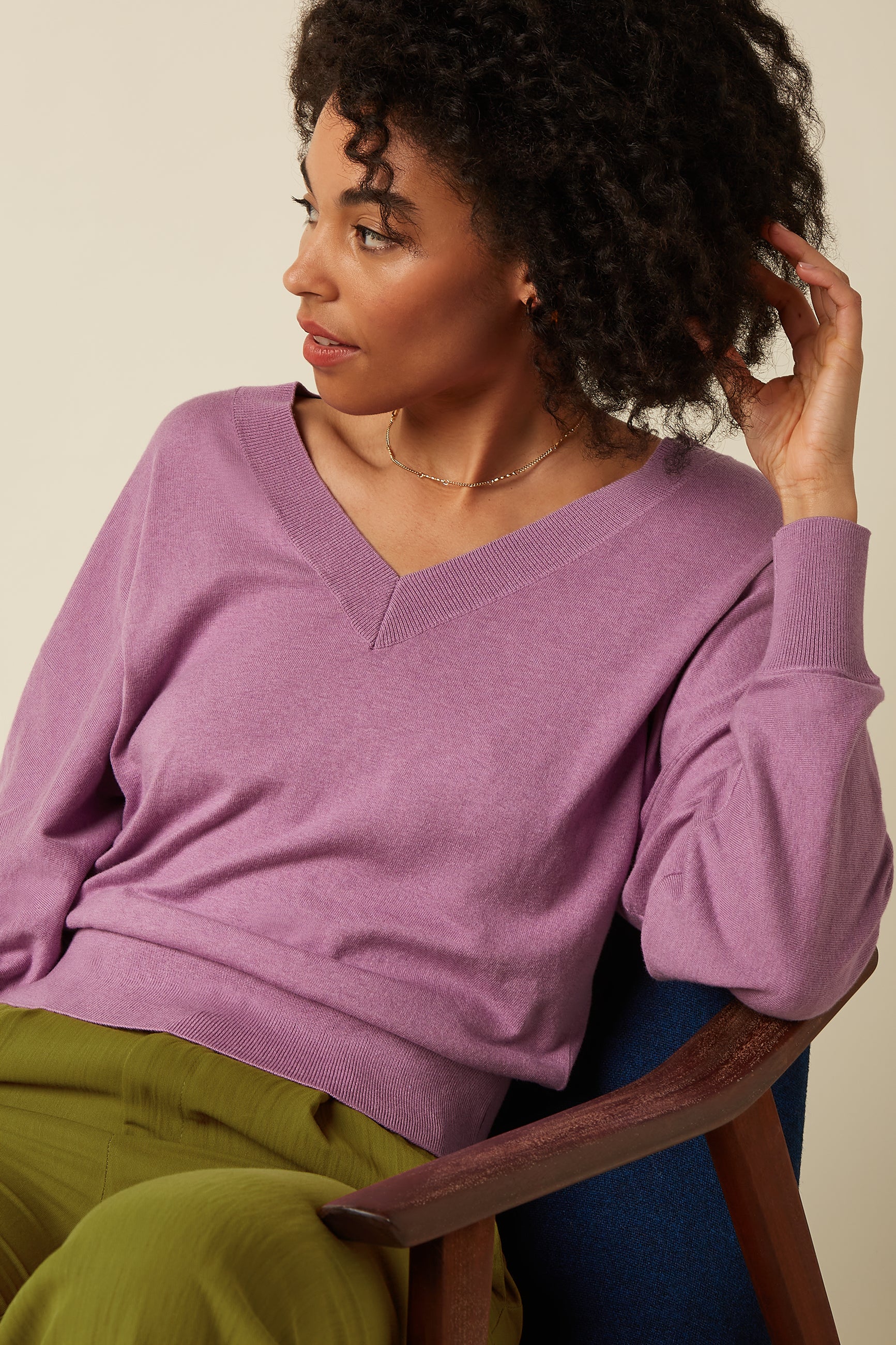 Mauve V Top Cocoon