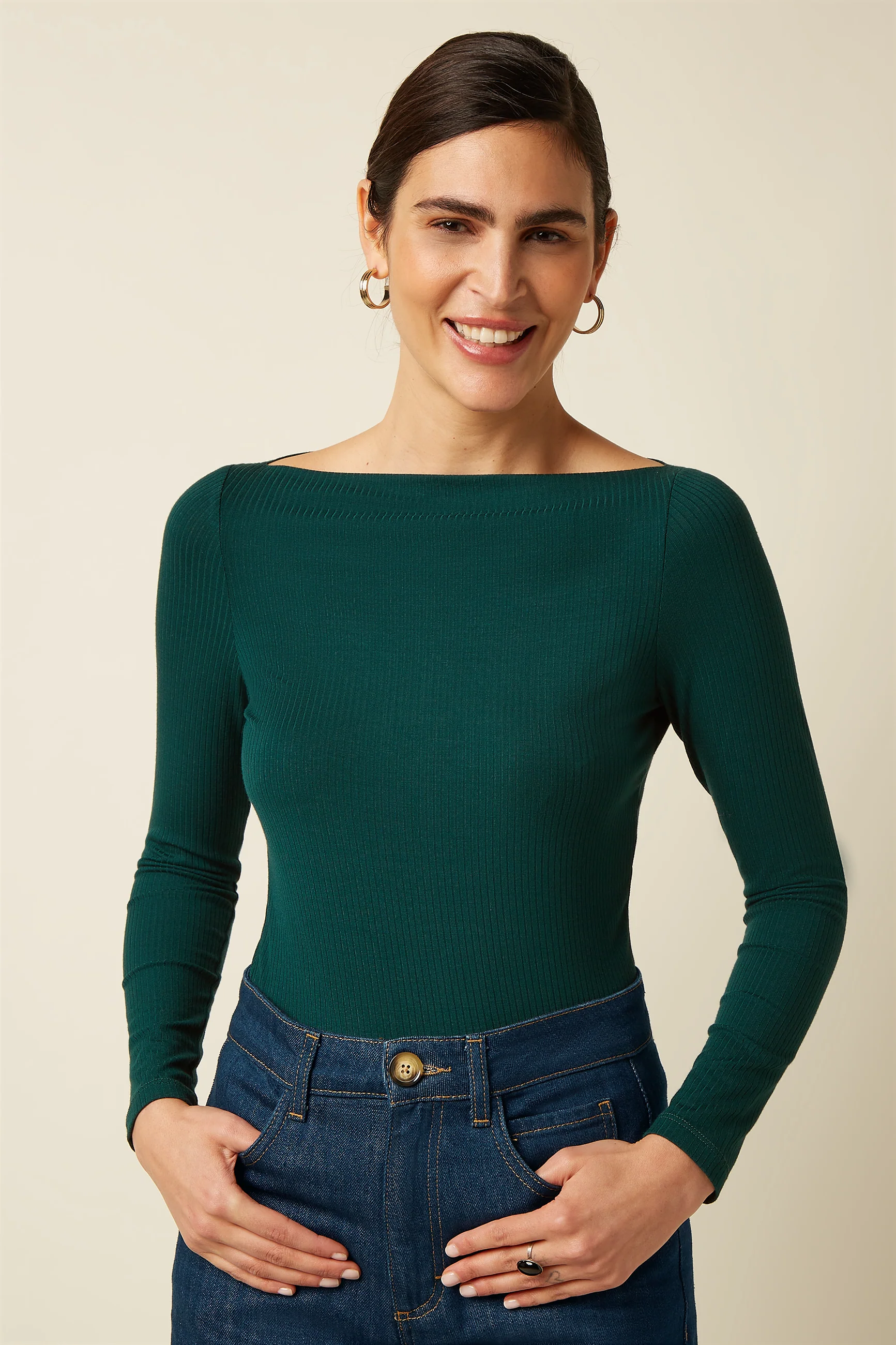 Marina Top Uni Rib